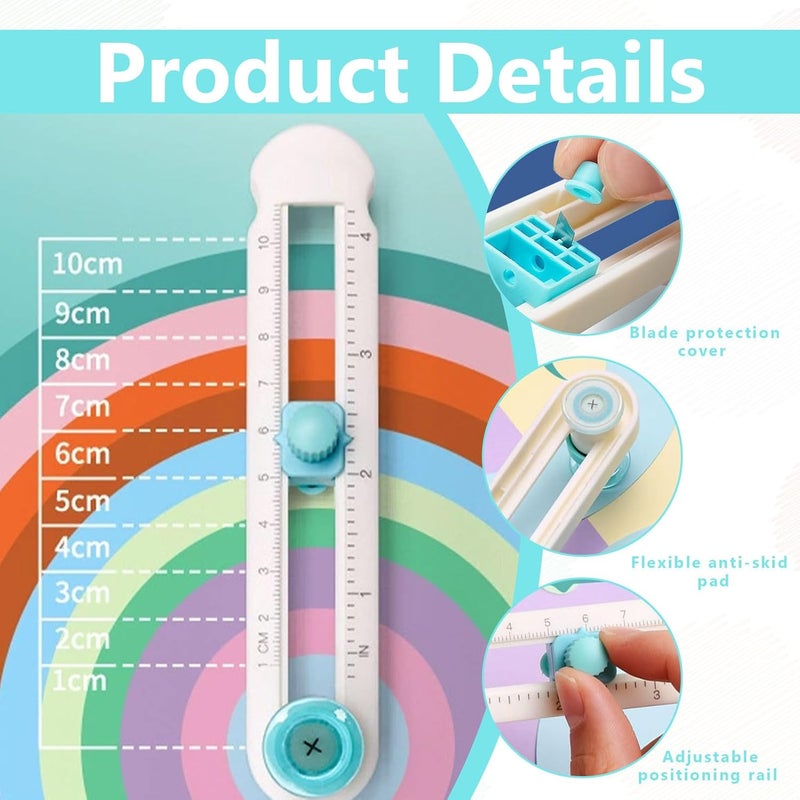 hinbkenla Circle Cutters For Crafts,Diy Circle Cutter,Circle Paper Cutter,Adjustable Any Size 2-20cm Come With Bottom Blade Guard, Easy Operation And Smooth Cutting - Image 3